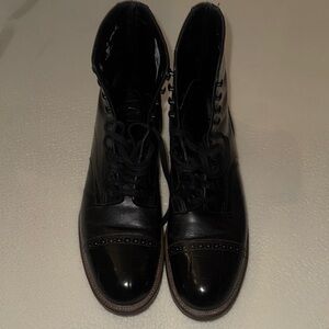 Stacy Adams Black Lace Up Boots